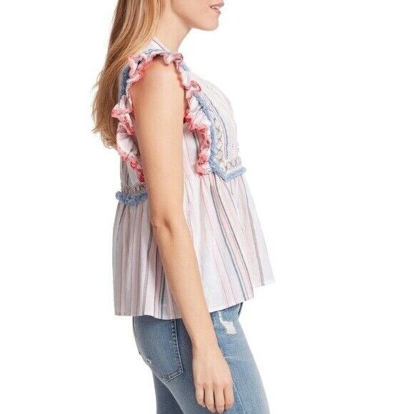 Ella Moss Women's Natalia Babydoll Styled Sleeveless Top Size S - Picture 4 of 6